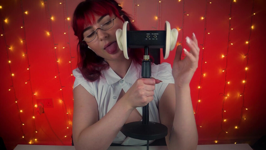 SacredXO - ASMR Earlicking & Audio Panning - Deep Licking & Fluttering