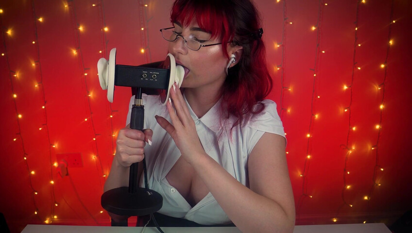 SacredXO - ASMR Earlicking & Audio Panning - Deep Licking & Fluttering