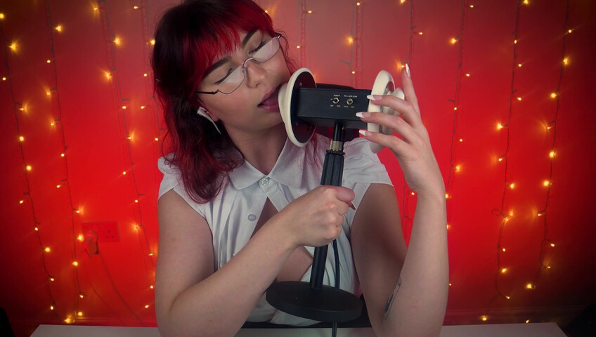 SacredXO - ASMR Earlicking & Audio Panning - Deep Licking & Fluttering