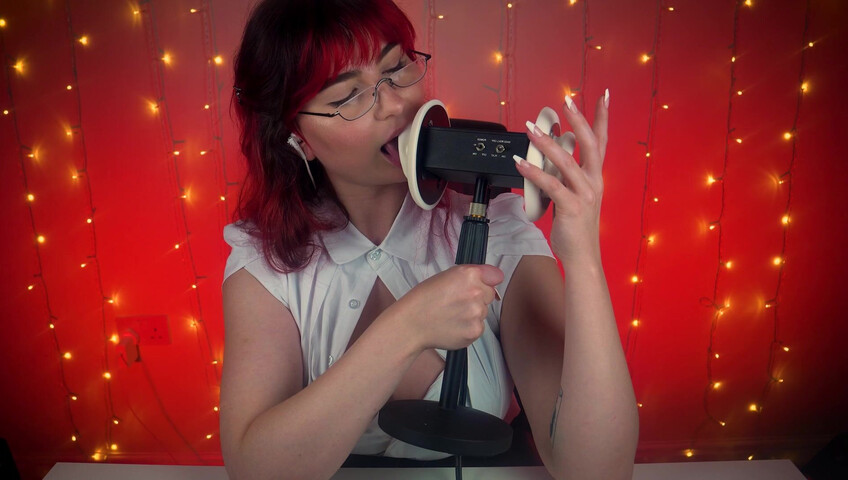 SacredXO - ASMR Earlicking & Audio Panning - Deep Licking & Fluttering