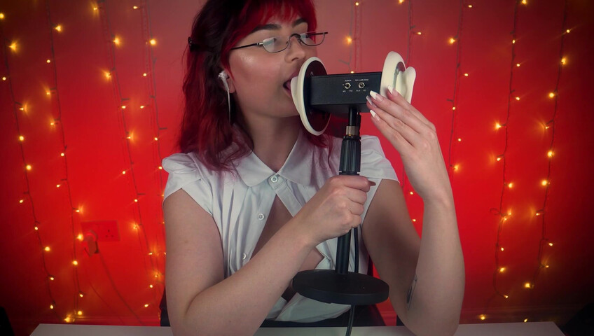 SacredXO - ASMR Earlicking & Audio Panning - Deep Licking & Fluttering