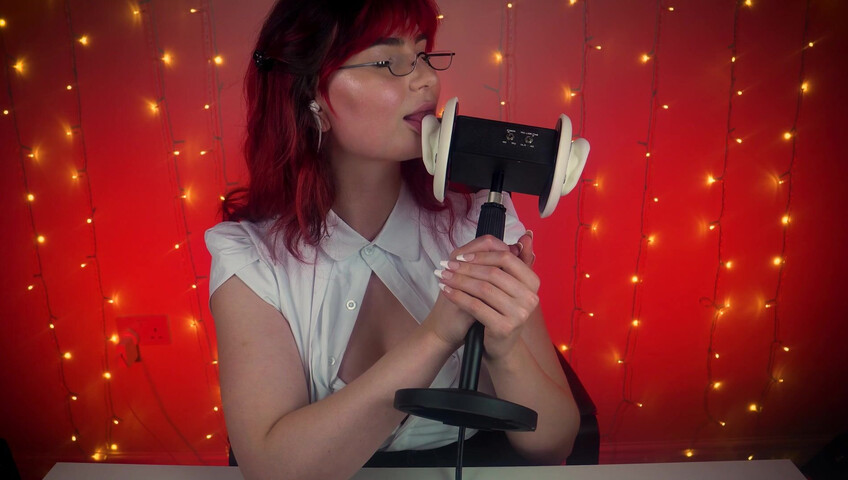 SacredXO - ASMR Earlicking & Audio Panning - Deep Licking & Fluttering