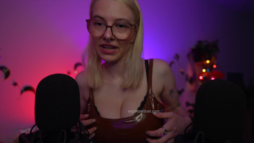 Soph Stardust ASMR - Making Hot & Satisfying Sounds With My Latex Dress & Mouth Sounds