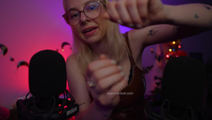 Soph Stardust ASMR - Making Hot & Satisfying Sounds With My Latex Dress & Mouth Sounds