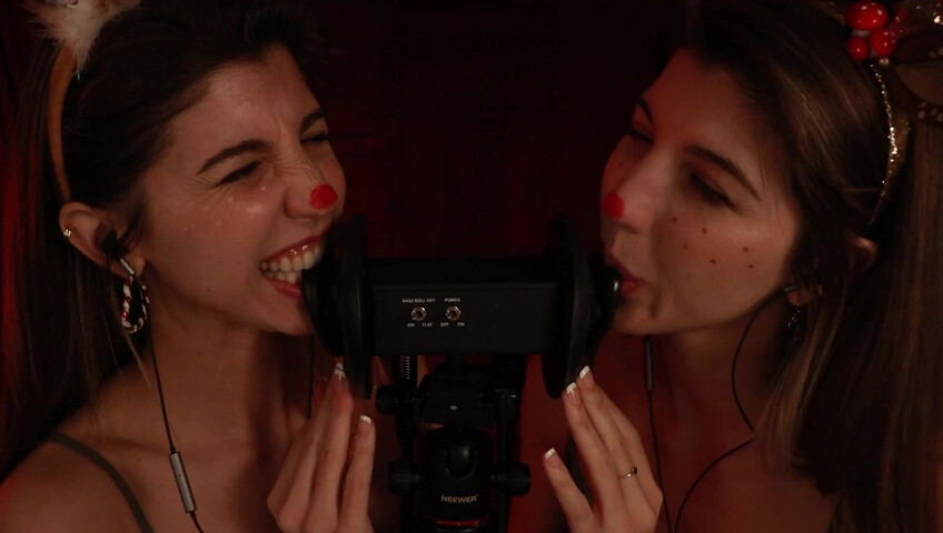 FrivolousFox ASMR - 26 December 2025 - Twin Reindeer Ear Eating ~ ASMR