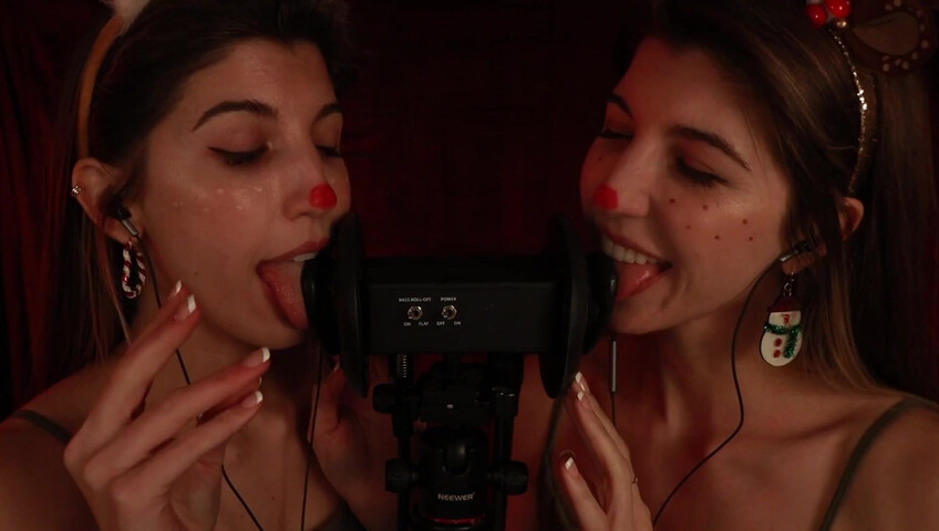 FrivolousFox ASMR - 26 December 2025 - Twin Reindeer Ear Eating ~ ASMR