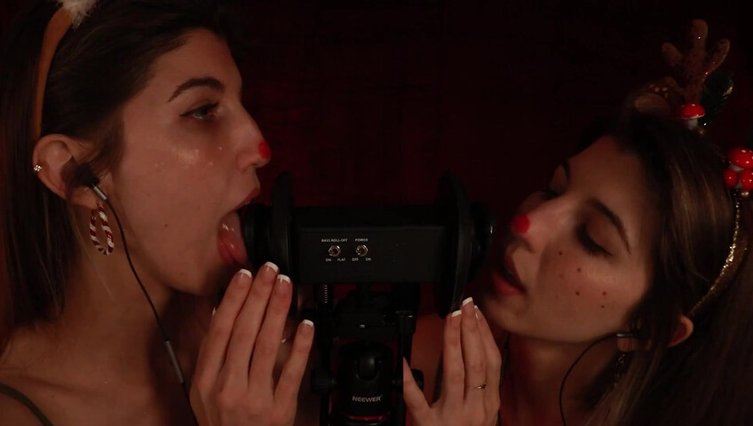 FrivolousFox ASMR - 26 December 2025 - Twin Reindeer Ear Eating ~ ASMR