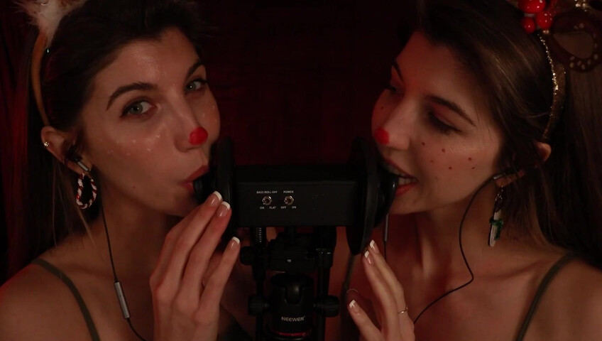 FrivolousFox ASMR - 26 December 2025 - Twin Reindeer Ear Eating ~ ASMR