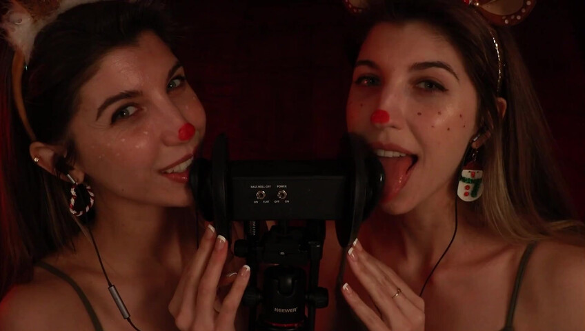 FrivolousFox ASMR - 26 December 2025 - Twin Reindeer Ear Eating ~ ASMR