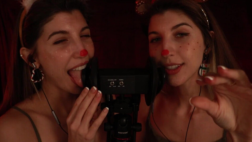 FrivolousFox ASMR - 26 December 2025 - Twin Reindeer Ear Eating ~ ASMR