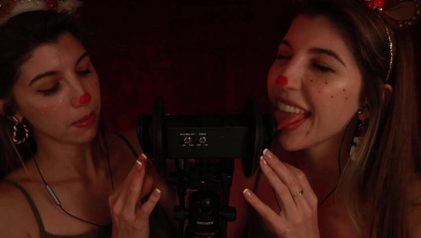 FrivolousFox ASMR - 26 December 2025 - Twin Reindeer Ear Eating ~ ASMR