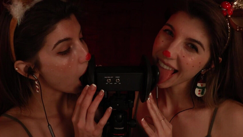 FrivolousFox ASMR - 26 December 2025 - Twin Reindeer Ear Eating ~ ASMR