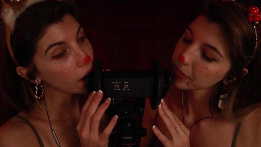 FrivolousFox ASMR - 26 December 2025 - Twin Reindeer Ear Eating ~ ASMR