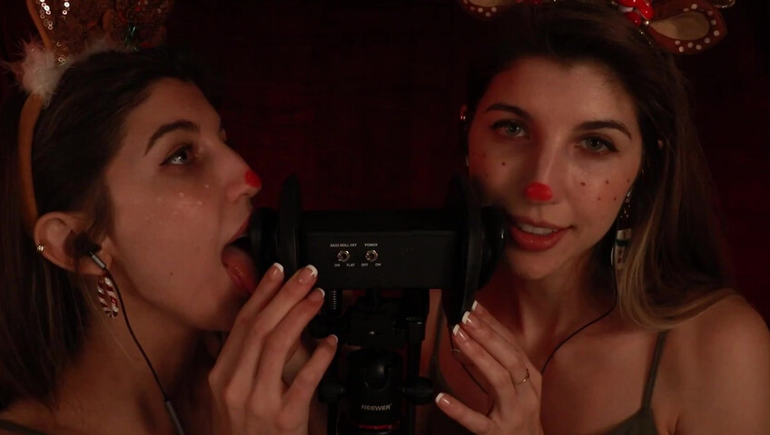 FrivolousFox ASMR - 26 December 2025 - Twin Reindeer Ear Eating ~ ASMR