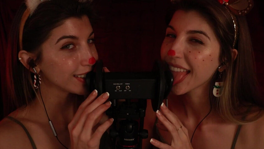 FrivolousFox ASMR - 26 December 2025 - Twin Reindeer Ear Eating ~ ASMR