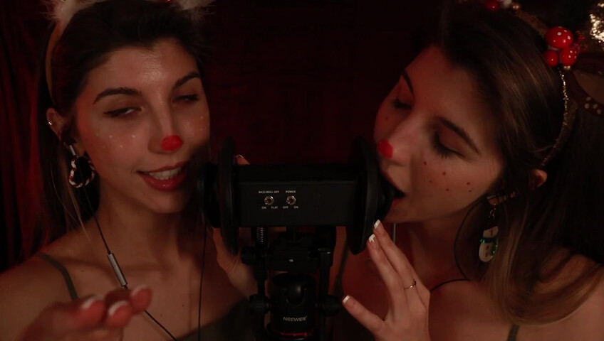 FrivolousFox ASMR - 26 December 2025 - Twin Reindeer Ear Eating ~ ASMR