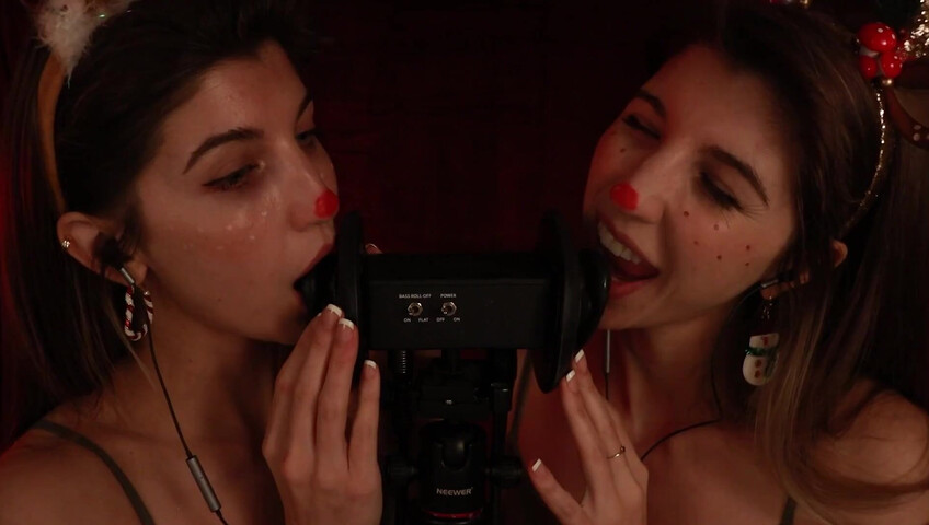 FrivolousFox ASMR - 26 December 2025 - Twin Reindeer Ear Eating ~ ASMR