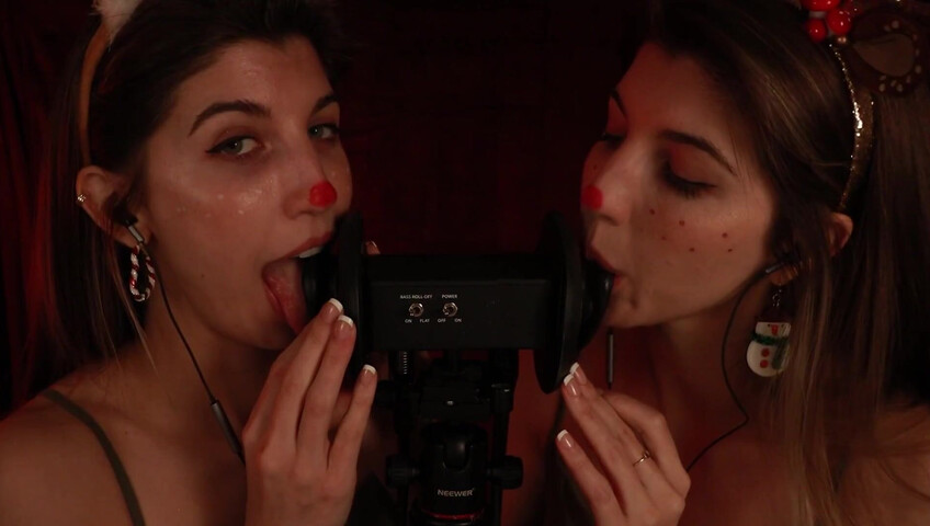 FrivolousFox ASMR - 26 December 2025 - Twin Reindeer Ear Eating ~ ASMR