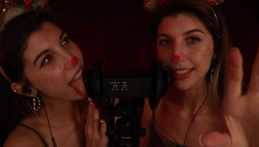 FrivolousFox ASMR - 26 December 2025 - Twin Reindeer Ear Eating ~ ASMR