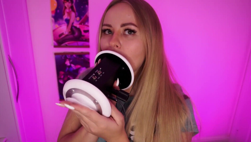 Simka ASMR - Fingers Licking 3DIO