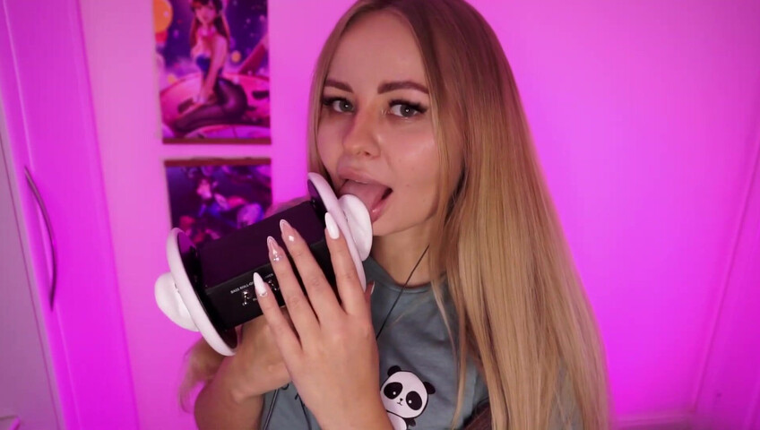 Simka ASMR - Fingers Licking 3DIO