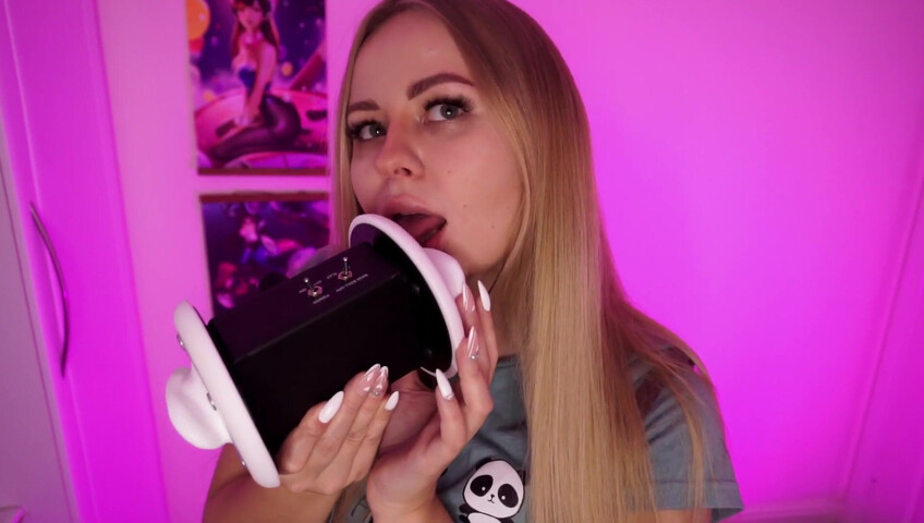 Simka ASMR - Fingers Licking 3DIO