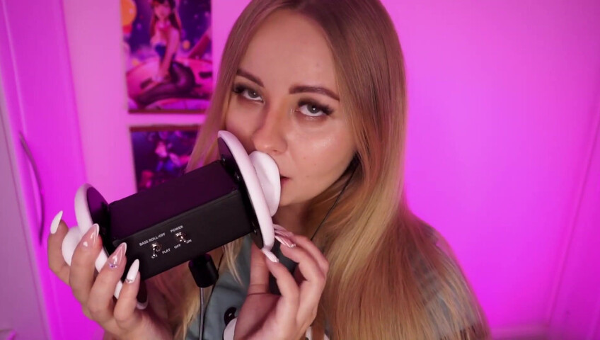 Simka ASMR - Fingers Licking 3DIO