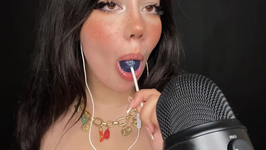 Shiny ASMR - Lollipop Sucking- Watch My Lips Work