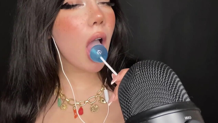 Shiny ASMR - Lollipop Sucking- Watch My Lips Work