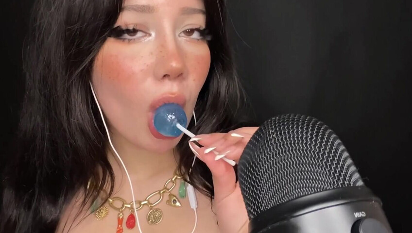 Shiny ASMR - Lollipop Sucking- Watch My Lips Work
