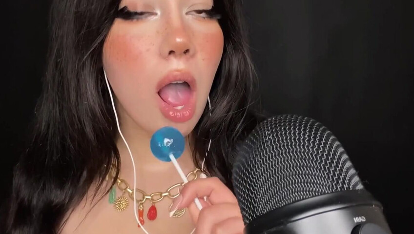 Shiny ASMR - Lollipop Sucking- Watch My Lips Work