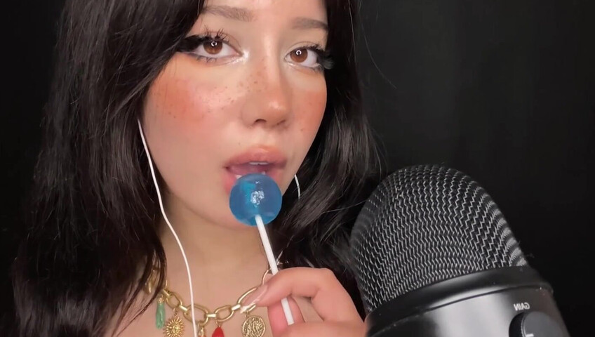 Shiny ASMR - Lollipop Sucking- Watch My Lips Work
