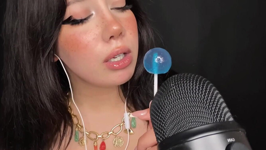 Shiny ASMR - Lollipop Sucking- Watch My Lips Work