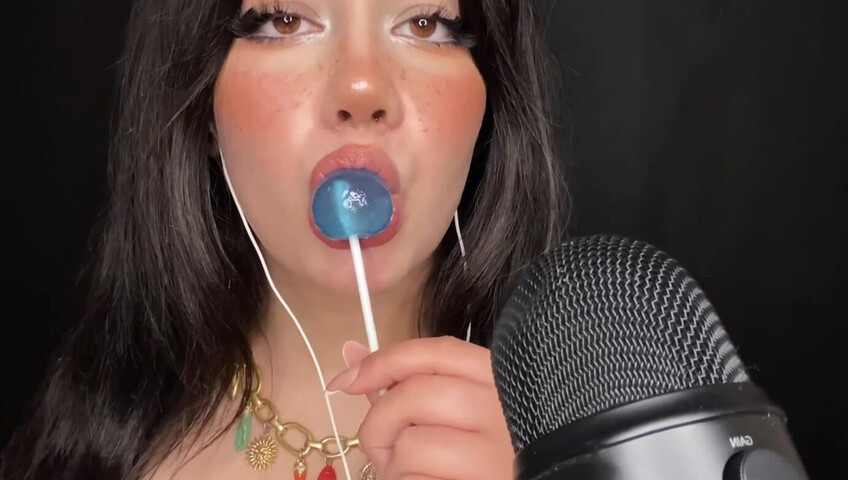 Shiny ASMR - Lollipop Sucking- Watch My Lips Work