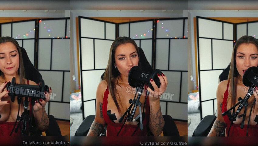 Aku ASMR - 20 October 2025 - ASMR Ear Licking with NIPPLE COVERS