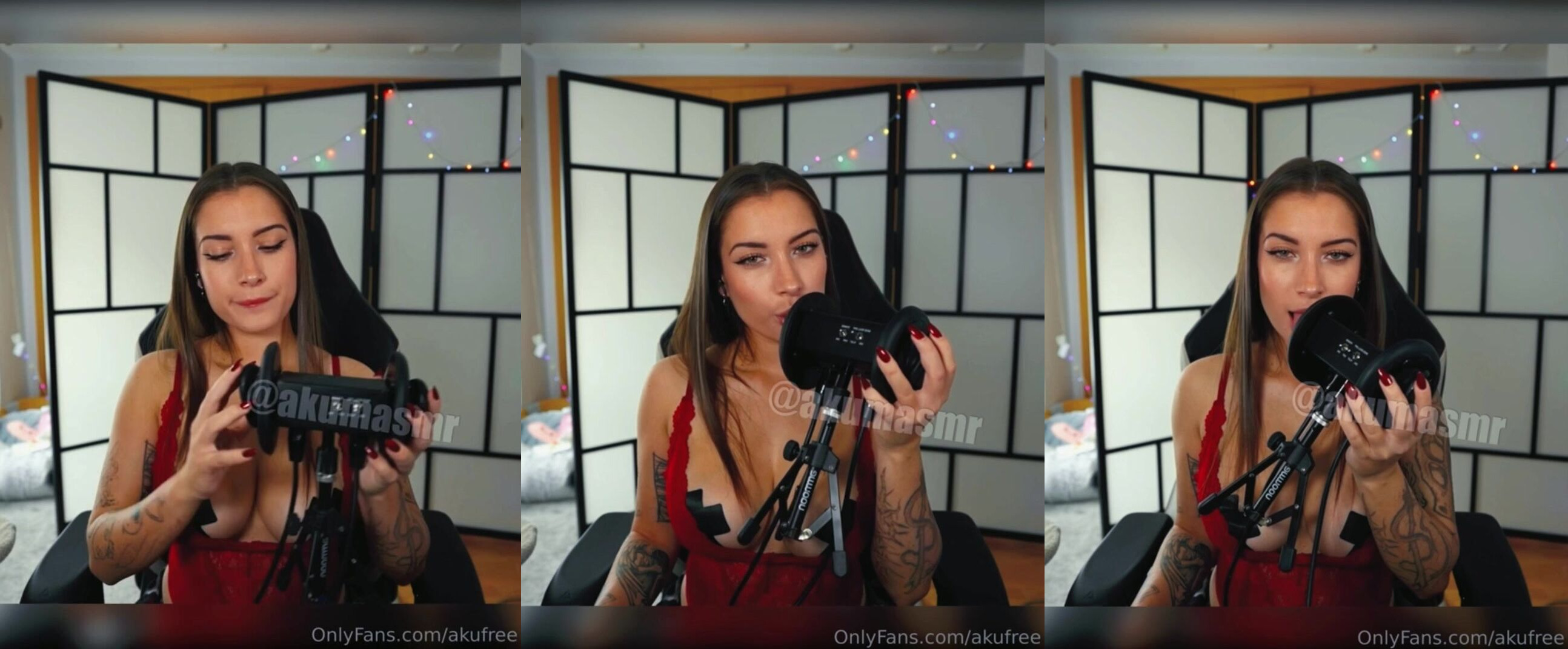 Aku ASMR - 20 October 2025 - ASMR Ear Licking with NIPPLE COVERS