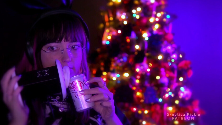 SkepticalPickle ASMR - 23 December 2025 - Soda and Ear Licking (golden tier)