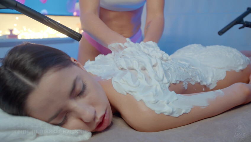 ASMR Massage - 30 November 2025 - Back NU Massage with Foam by Lina to Darina M