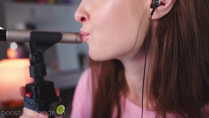 Tangerin ASMR - Ear Licking (Close Slow Standing) & Echo Effect