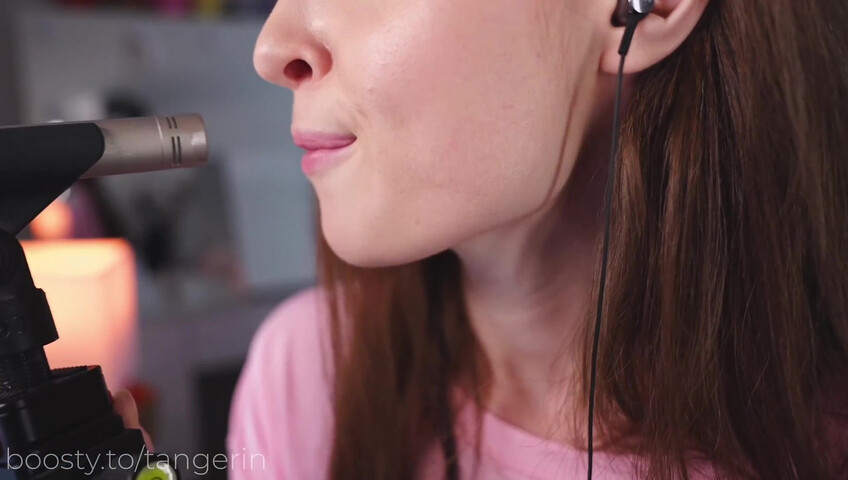 Tangerin ASMR - Ear Licking (Close Slow Standing) & Echo Effect