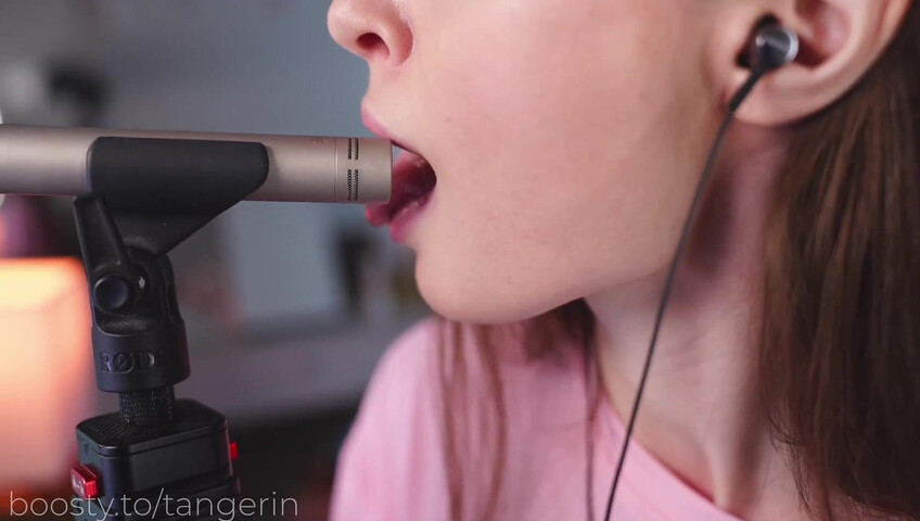Tangerin ASMR - Ear Licking (Close Slow Standing) & Echo Effect