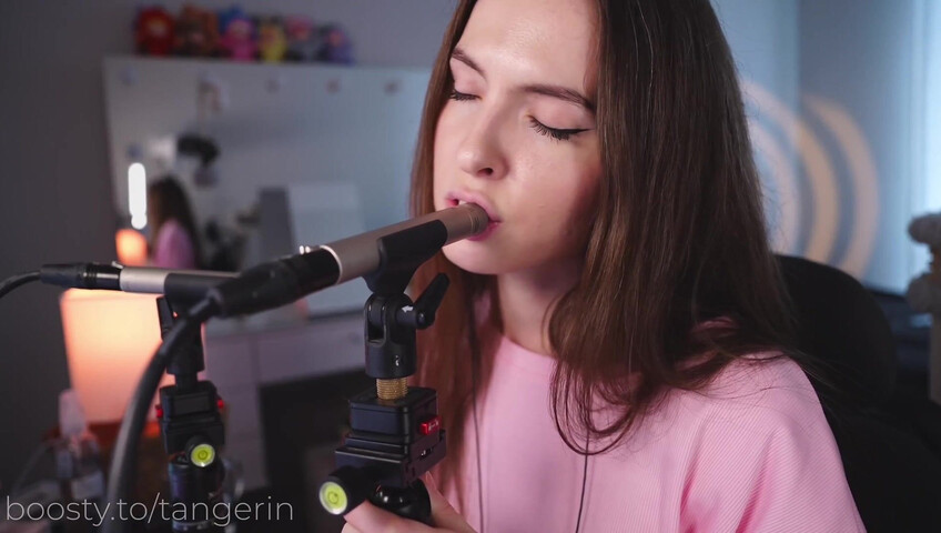 Tangerin ASMR - Ear Licking (Close Slow Standing) & Echo Effect