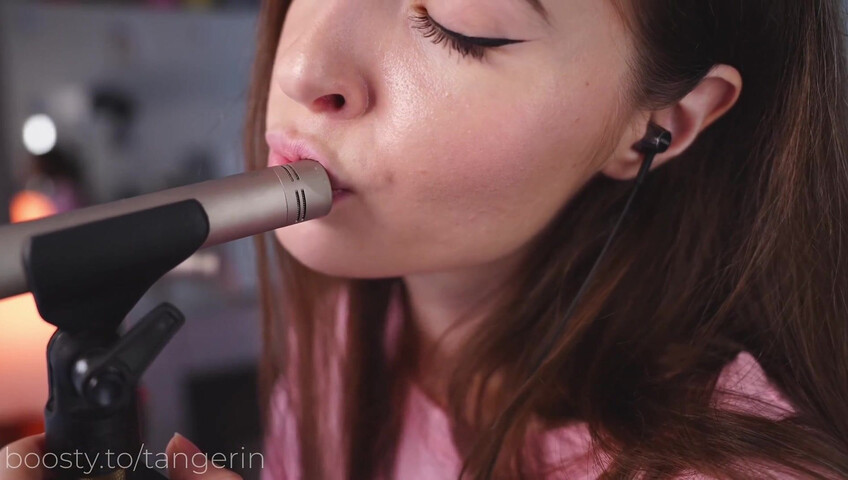Tangerin ASMR - Ear Licking (Close Slow Standing) & Echo Effect