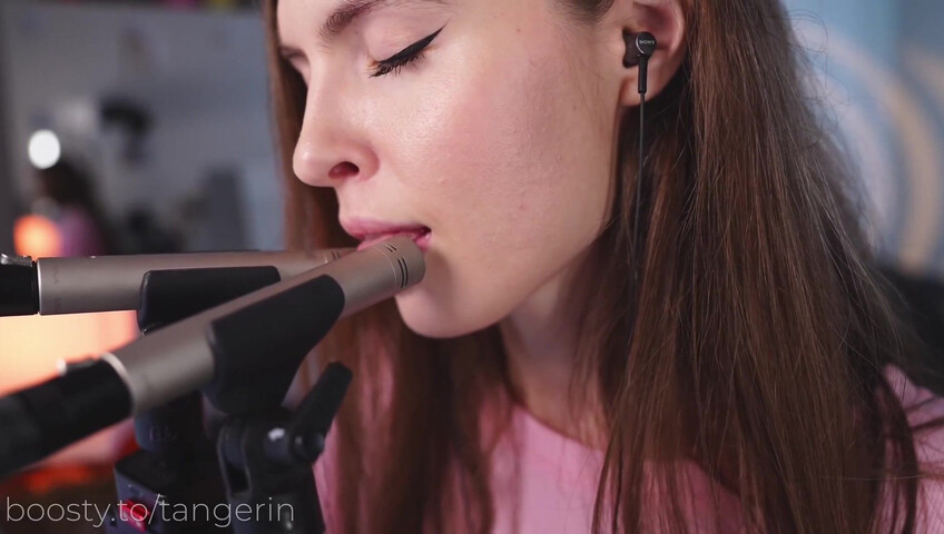 Tangerin ASMR - Ear Licking (Close Slow Standing) & Echo Effect