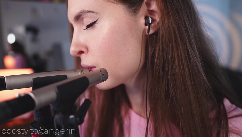 Tangerin ASMR - Ear Licking (Close Slow Standing) & Echo Effect