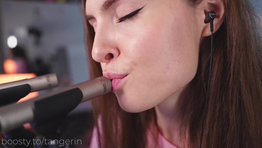 Tangerin ASMR - Ear Licking (Close Slow Standing) & Echo Effect