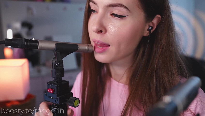 Tangerin ASMR - Ear Licking (Close Slow Standing) & Echo Effect