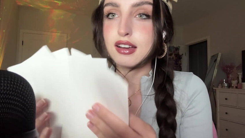 Beebee ASMR - Patreon Exclusive- Random ASMR (Mouth Sounds Tapping on Pictures)