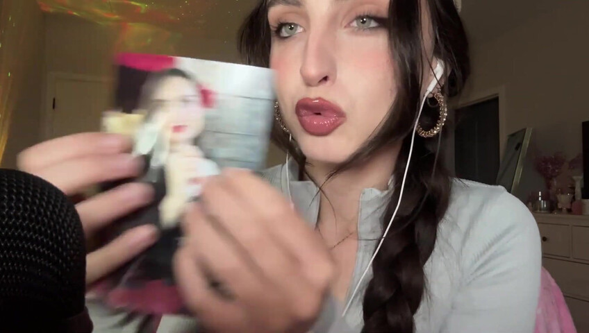 Beebee ASMR - Patreon Exclusive- Random ASMR (Mouth Sounds Tapping on Pictures)