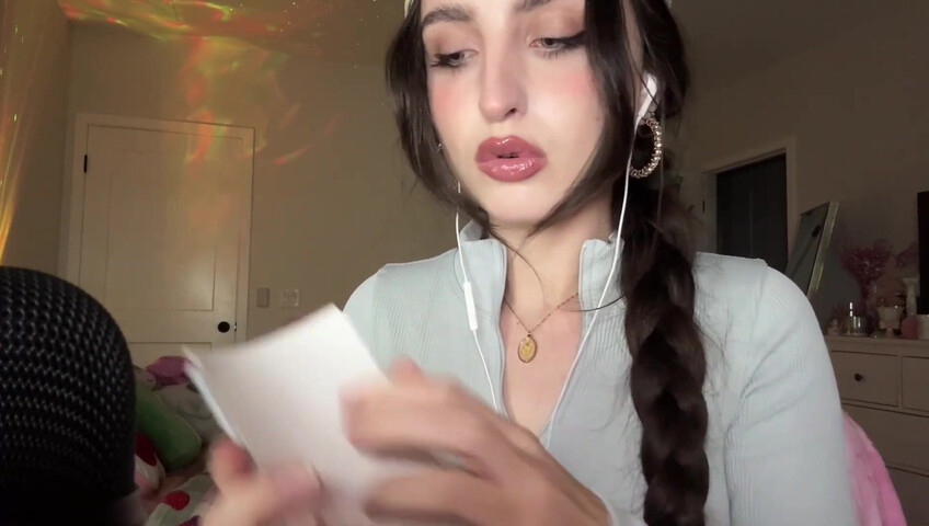 Beebee ASMR - Patreon Exclusive- Random ASMR (Mouth Sounds Tapping on Pictures)